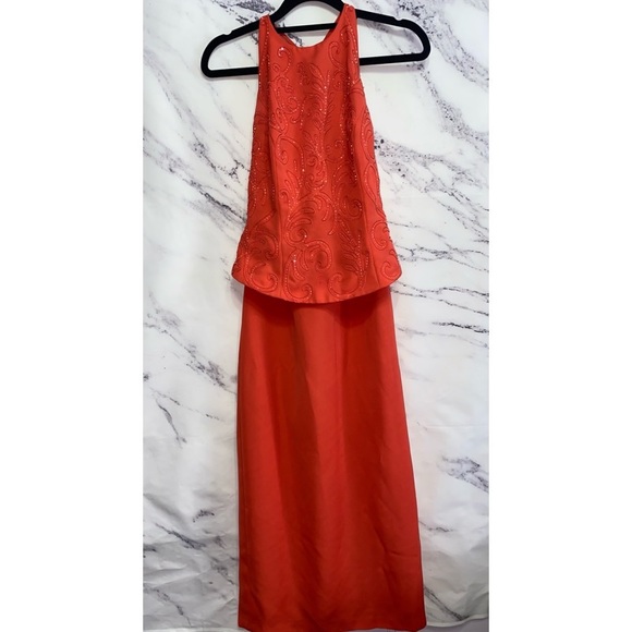 Marie St. Claire Orange Long Dress - Picture 1 of 11